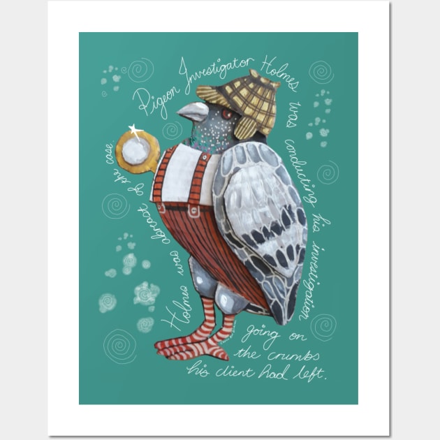 Pet Detective Pigeon Wall Art by cheriedirksen